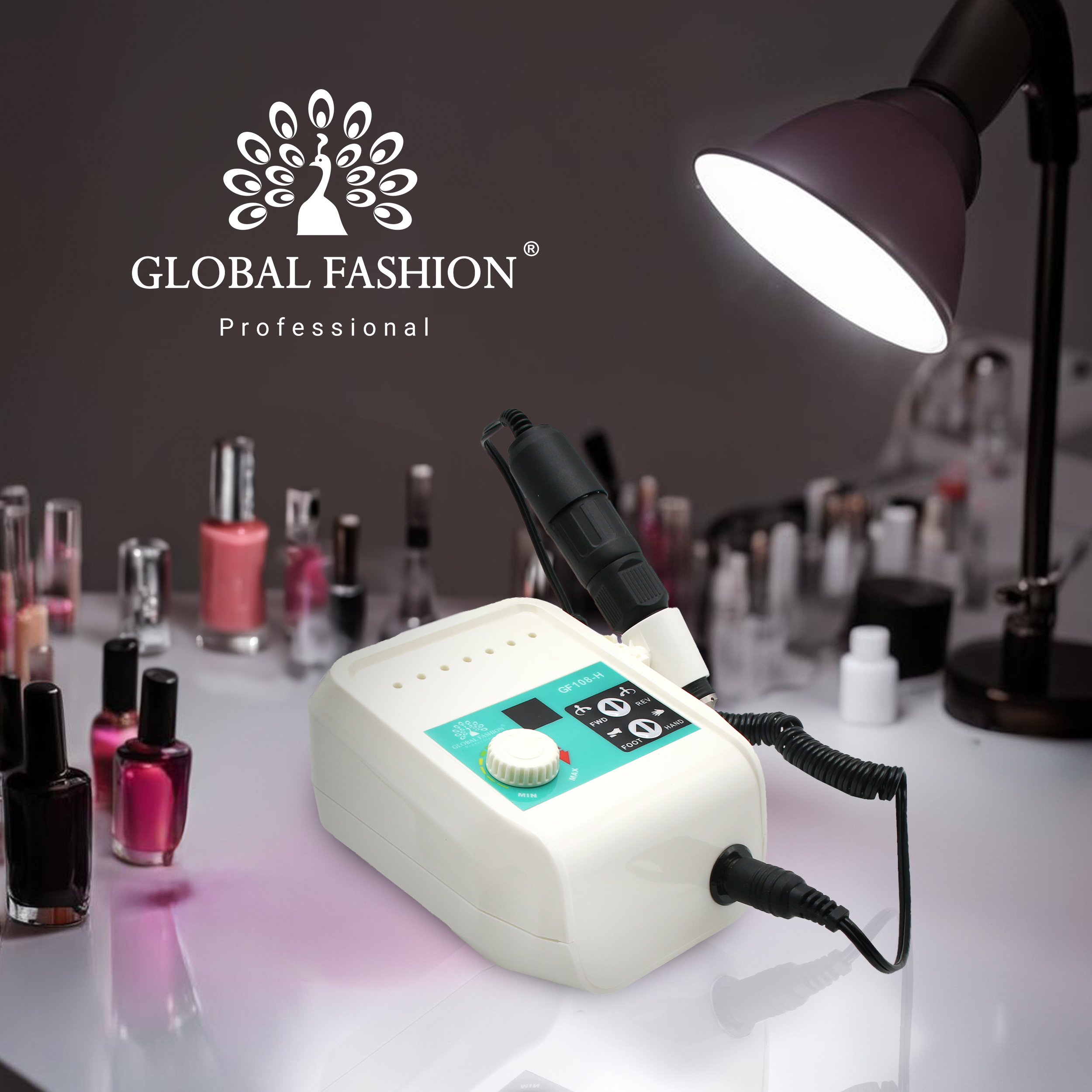 Профессиональный фрезер для маникюра GF-108-H Global Fashion 100W 45000 об/мин: качественный продукт от производителя